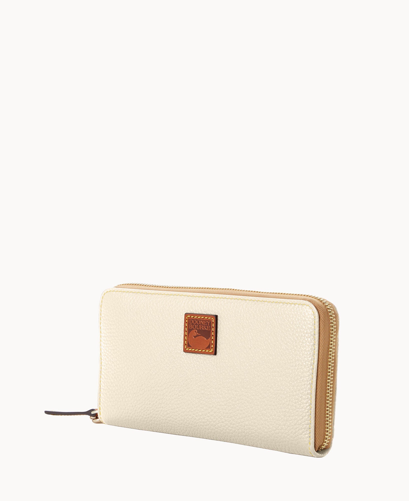 Pebble Grain Large Zip Around Wristlet