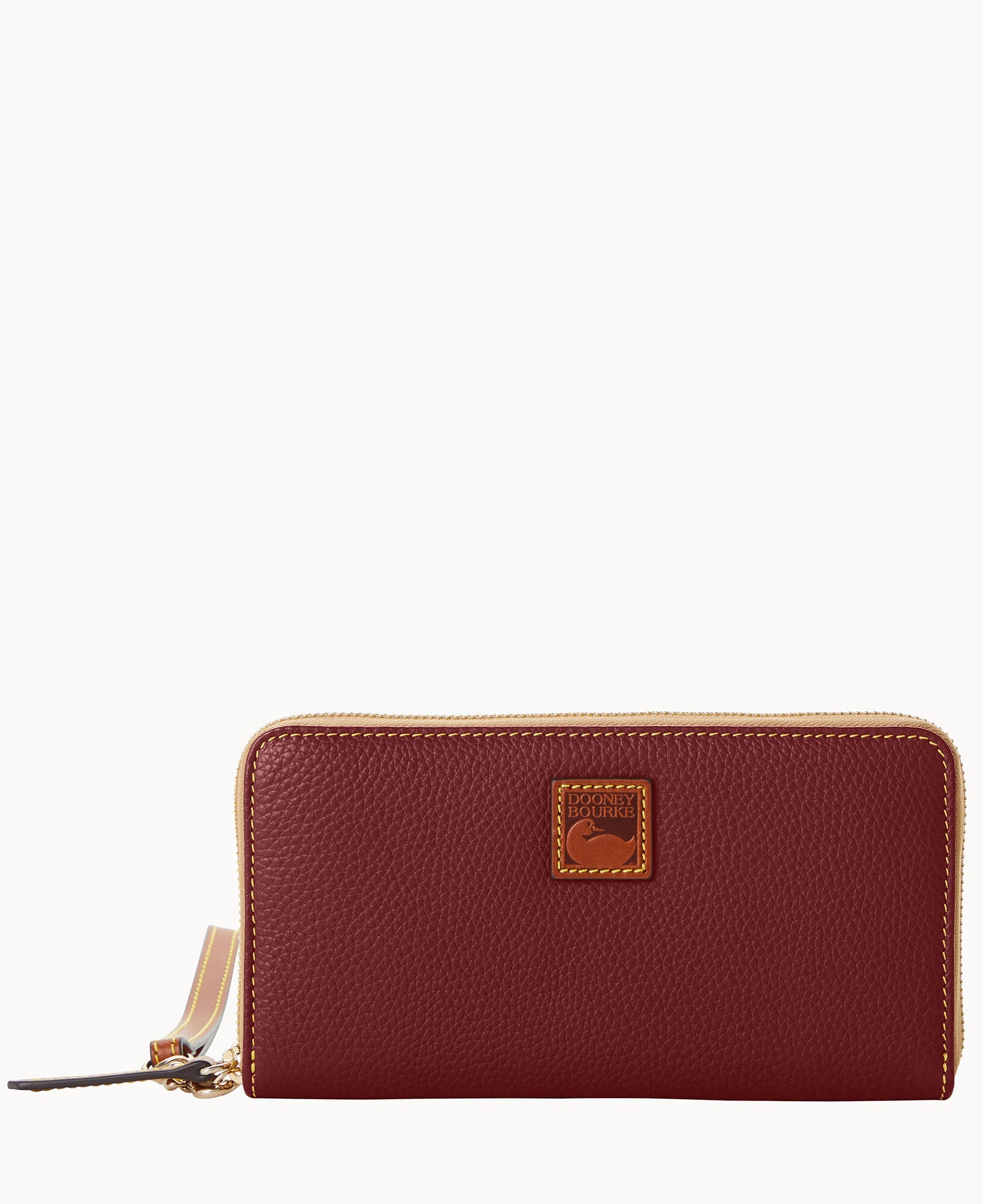 Pebble Grain Large Zip Around Wristlet