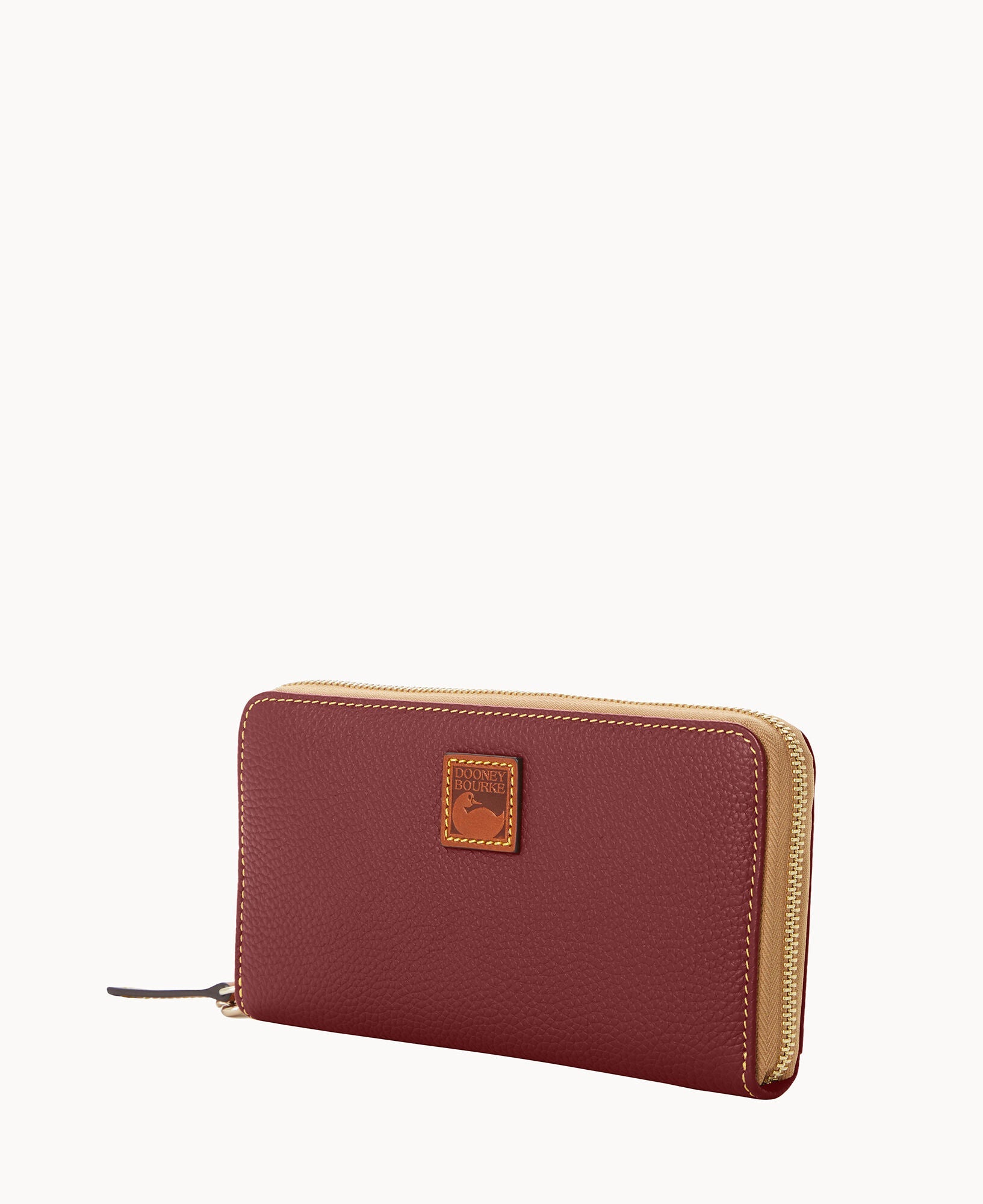 Pebble Grain Large Zip Around Wristlet