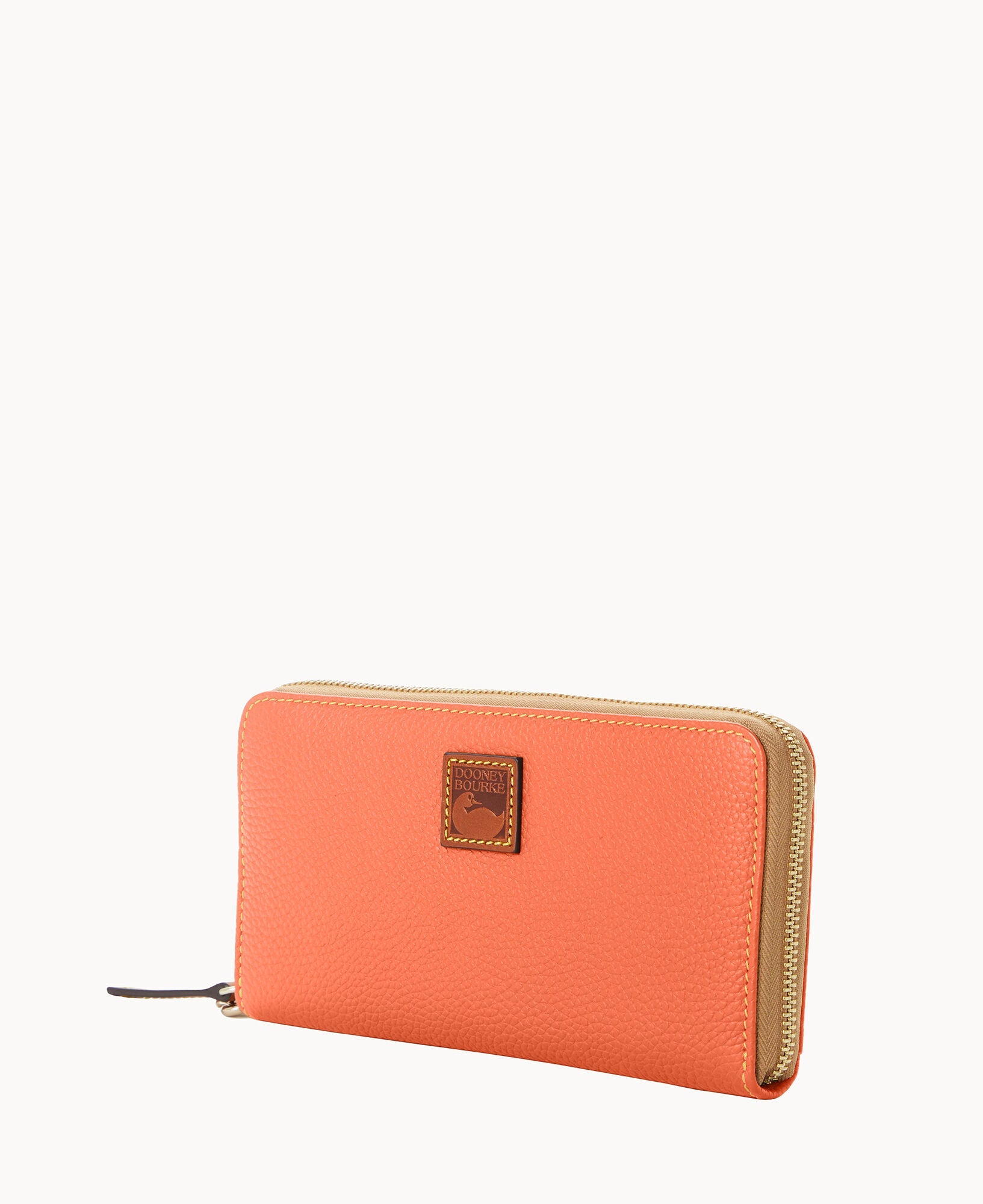 Pebble Grain Large Zip Around Wristlet