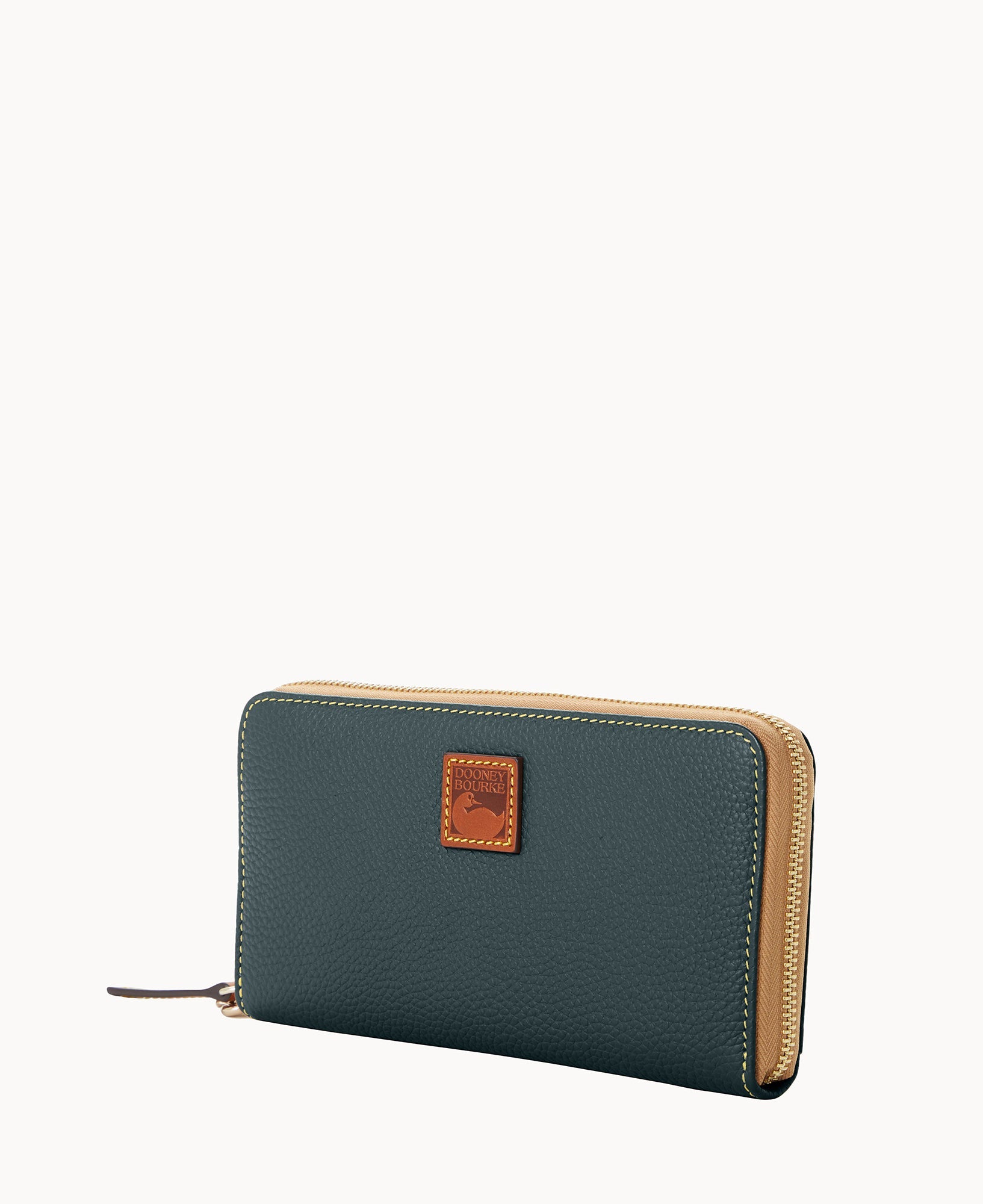Pebble Grain Large Zip Around Wristlet