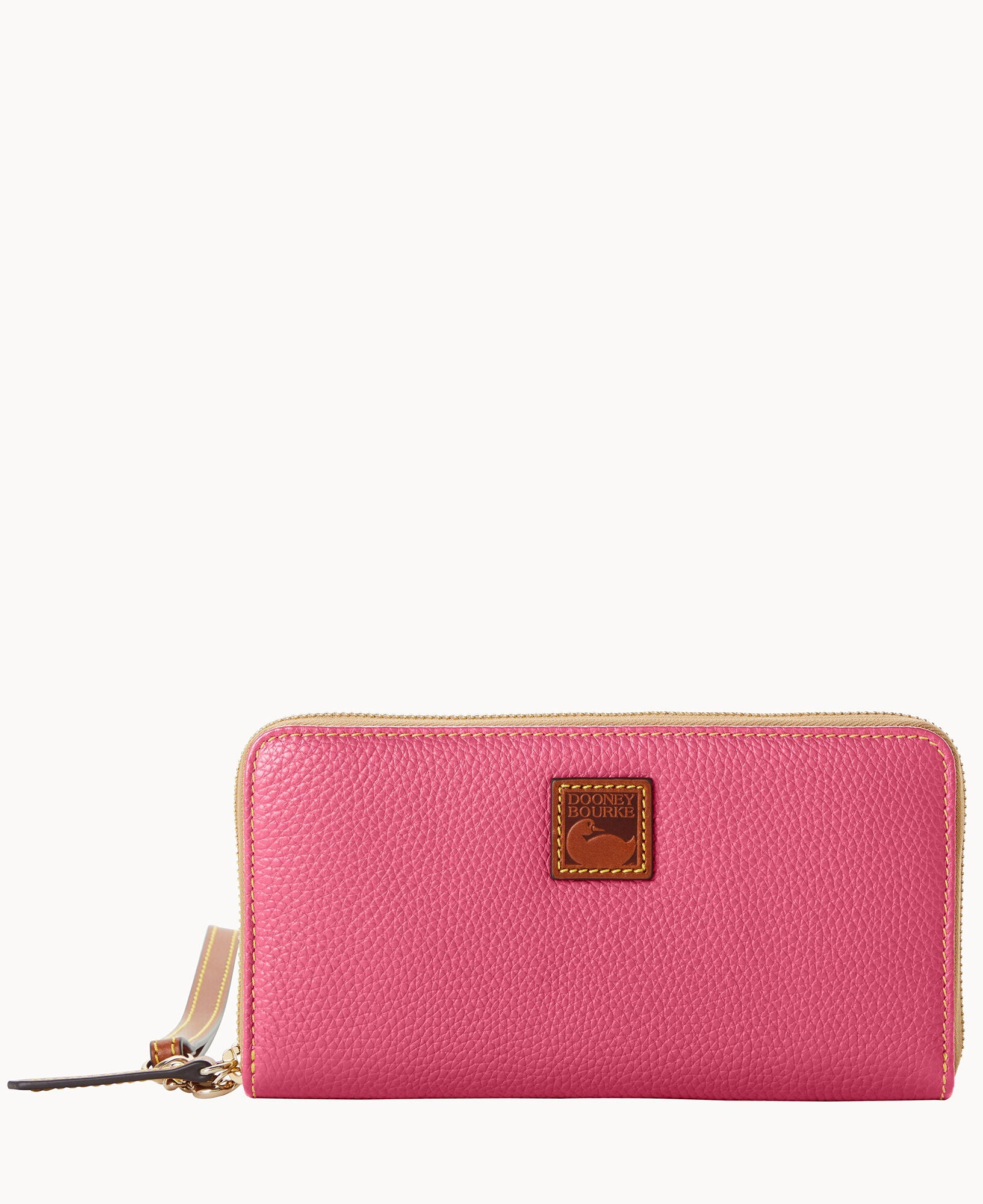 Pebble Grain Large Zip Around Wristlet