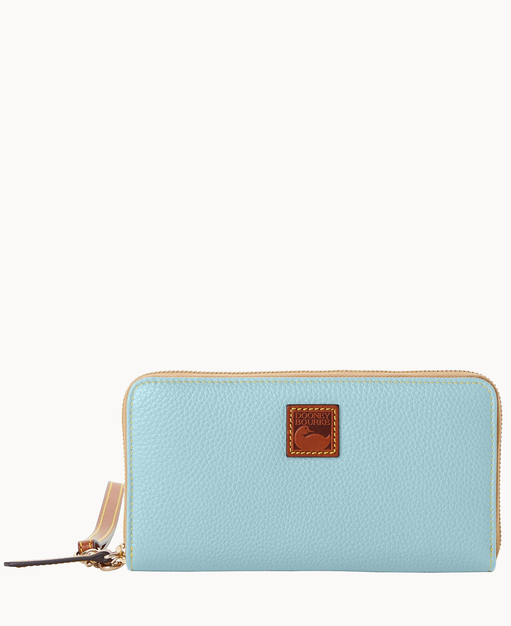 Pebble Grain Large Zip Around Wristlet