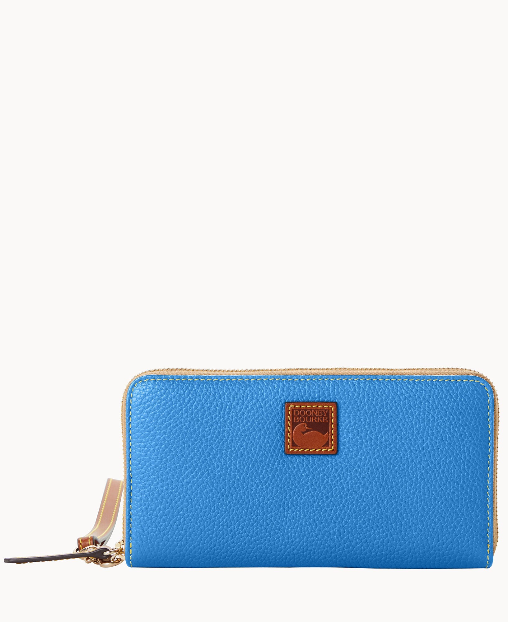 Pebble Grain Large Zip Around Wristlet