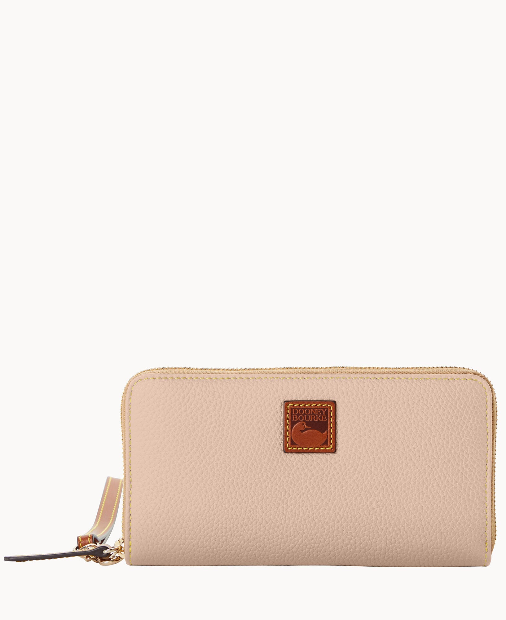 Pebble Grain Large Zip Around Wristlet