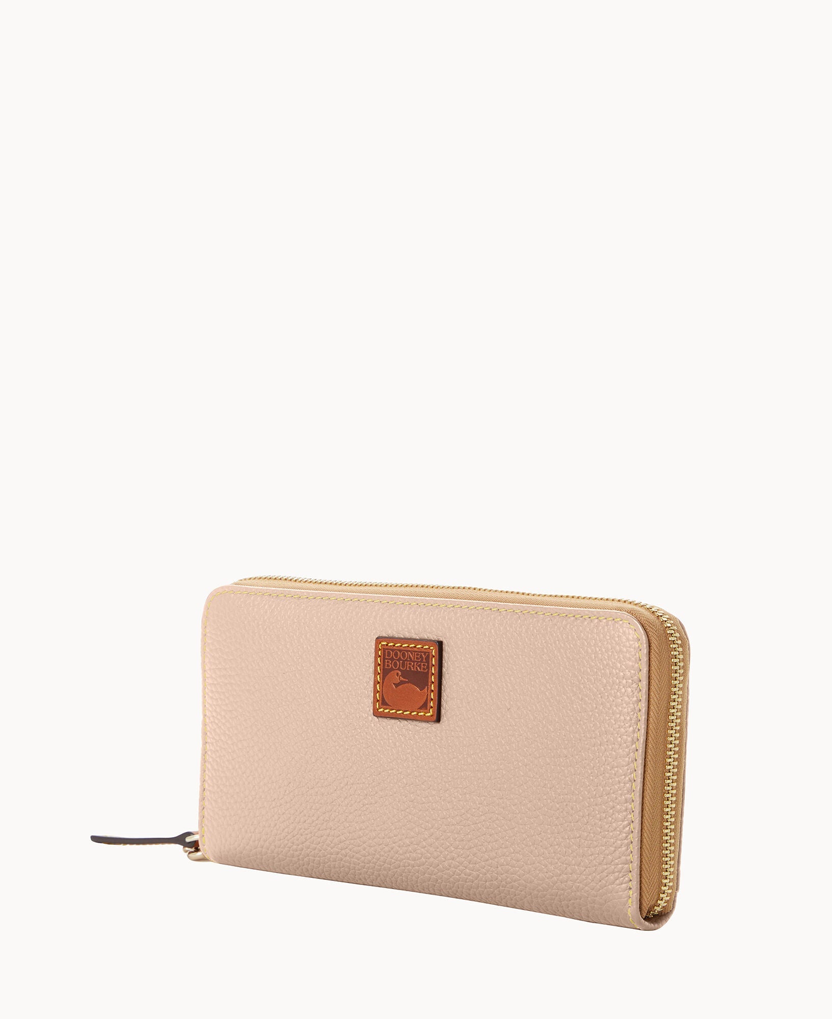 Pebble Grain Large Zip Around Wristlet