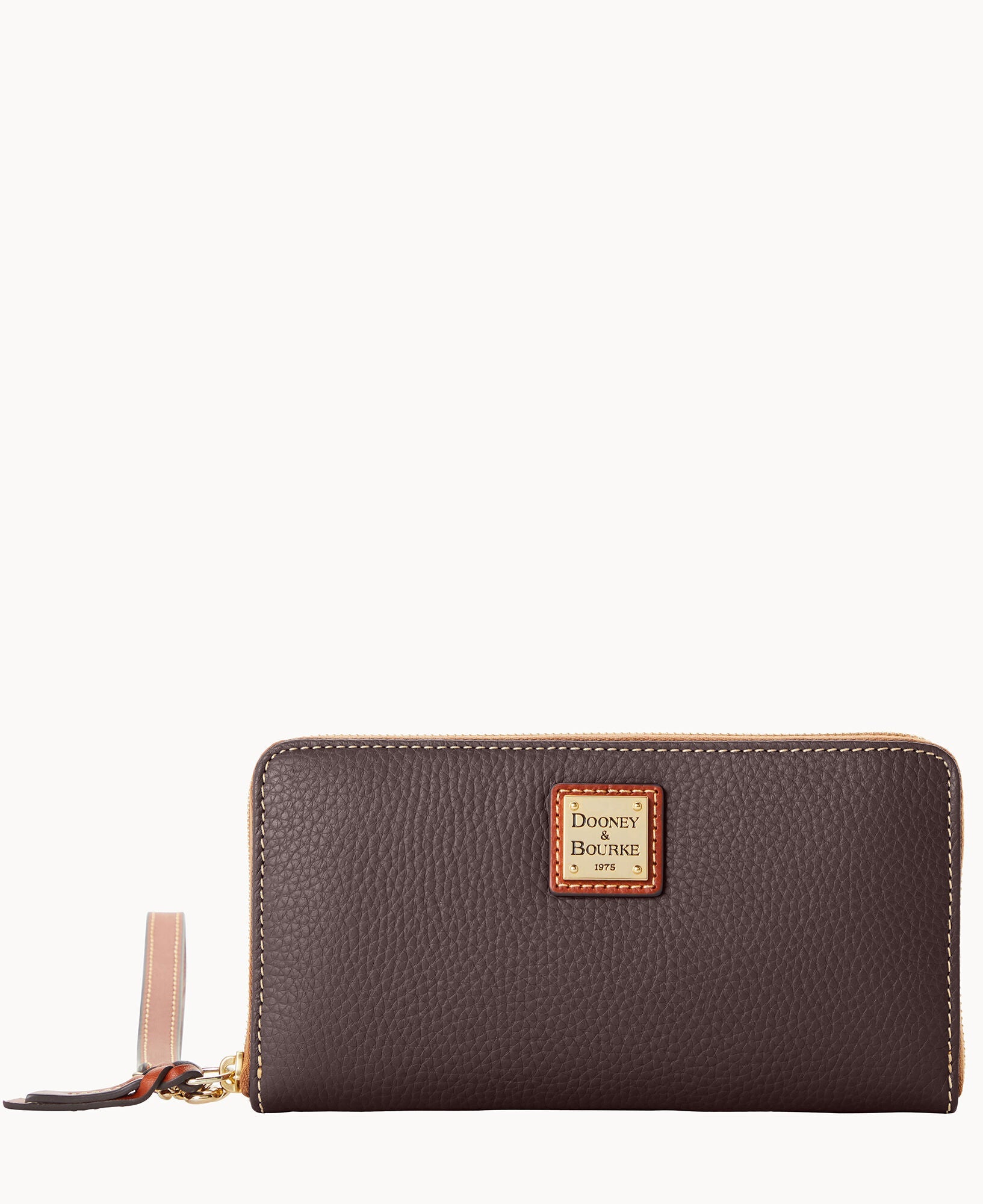 Pebble Grain Large Zip Around Wristlet