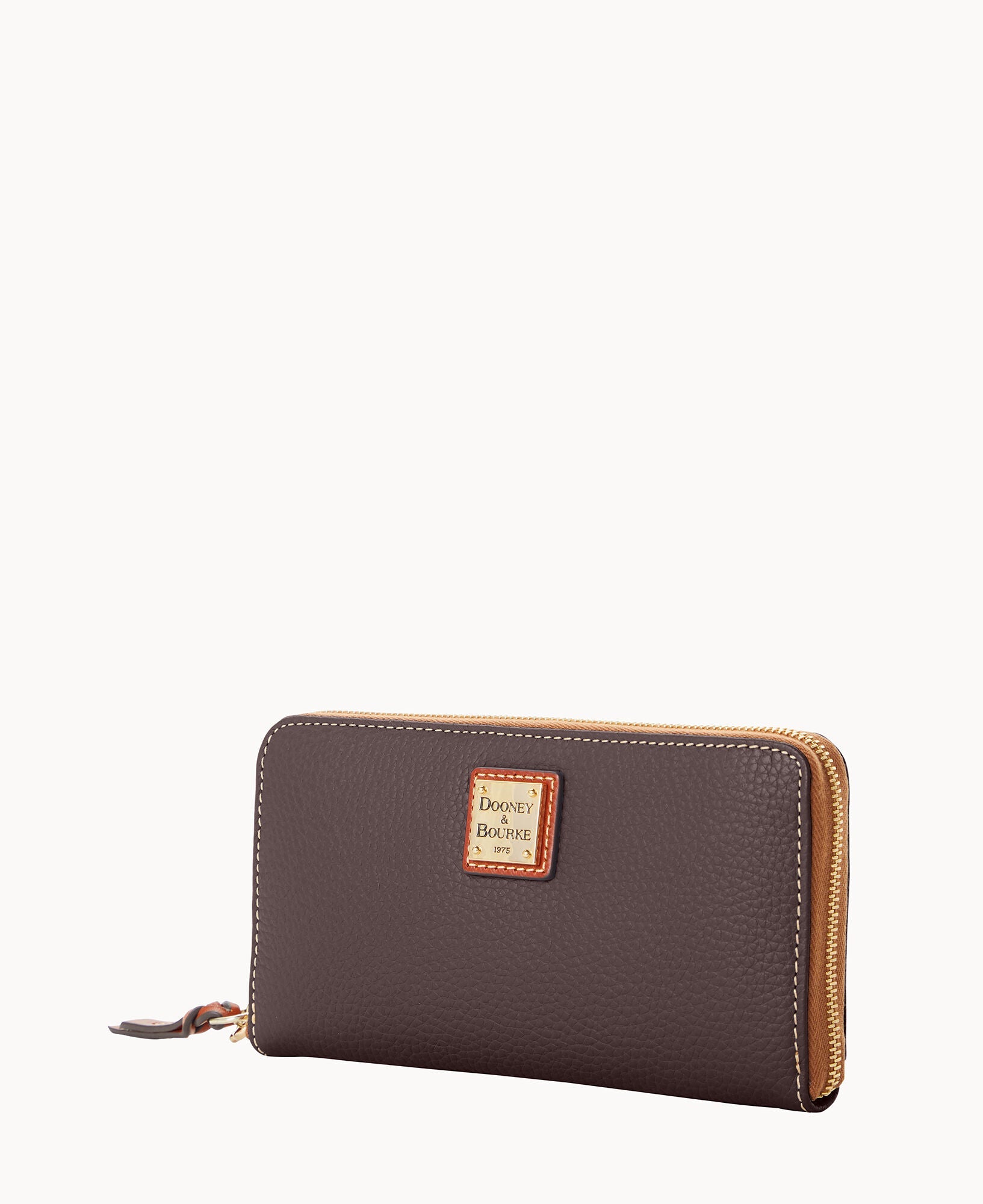 Pebble Grain Large Zip Around Wristlet