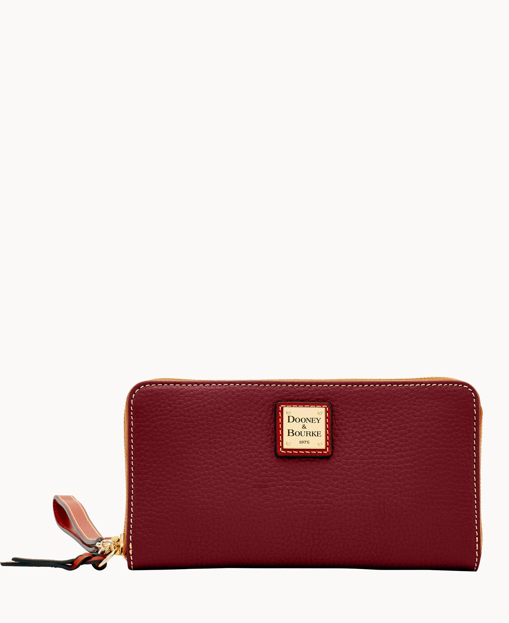 Pebble Grain Large Zip Around Wristlet