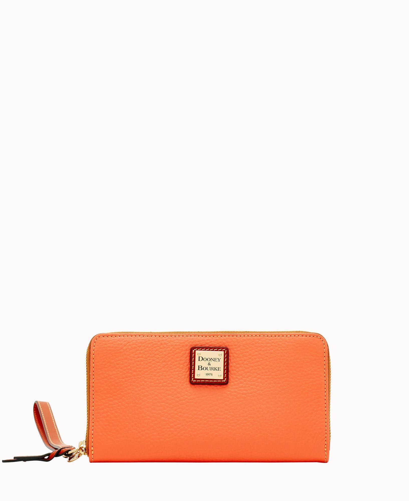 Pebble Grain Large Zip Around Wristlet