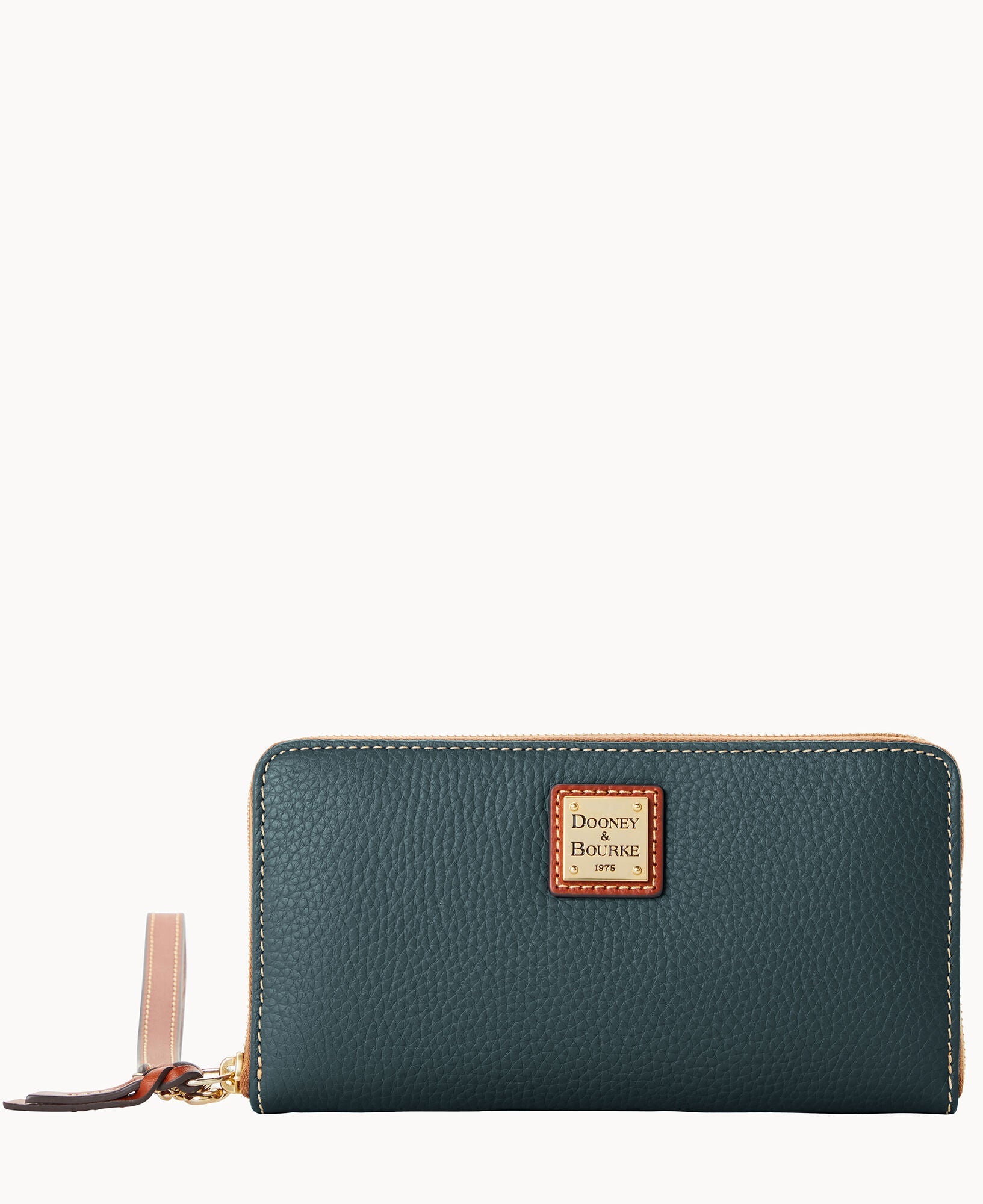 Pebble Grain Large Zip Around Wristlet