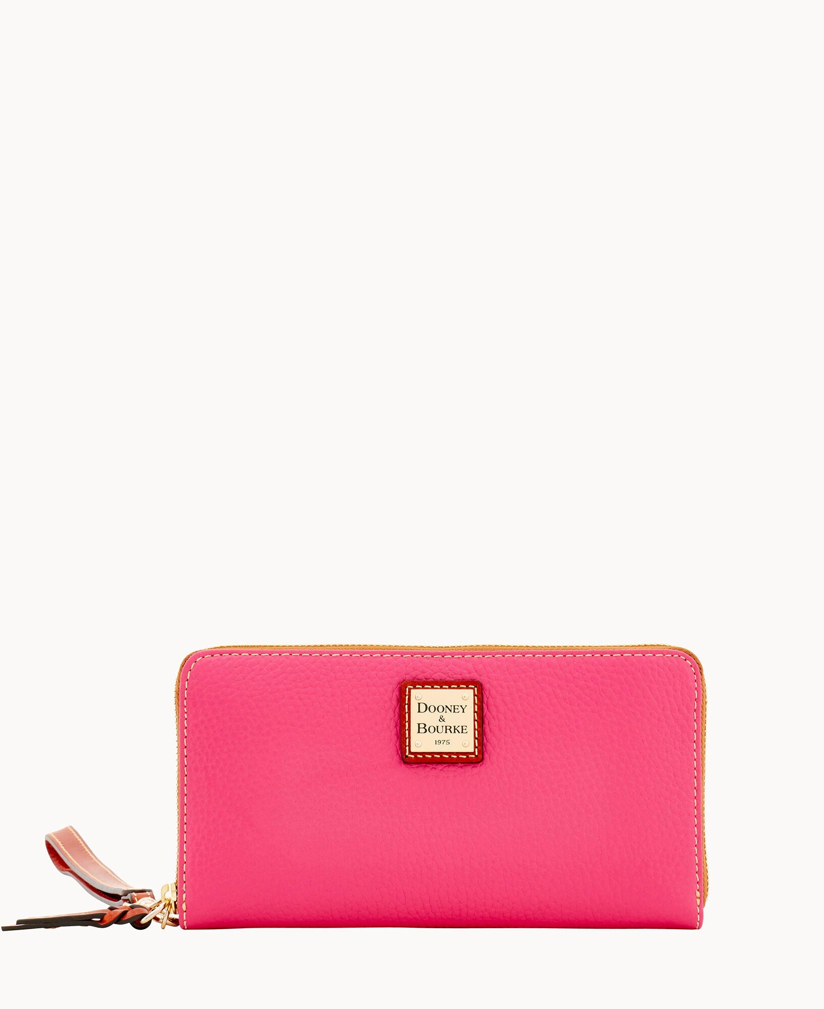 Pebble Grain Large Zip Around Wristlet