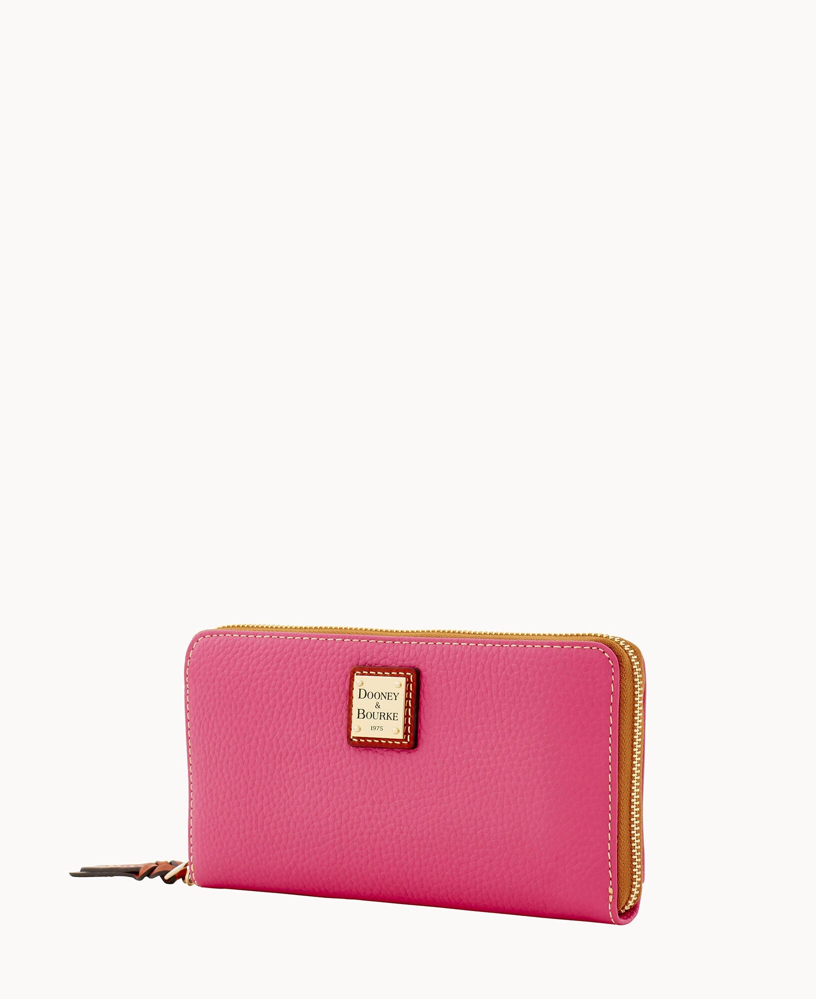 Pebble Grain Large Zip Around Wristlet