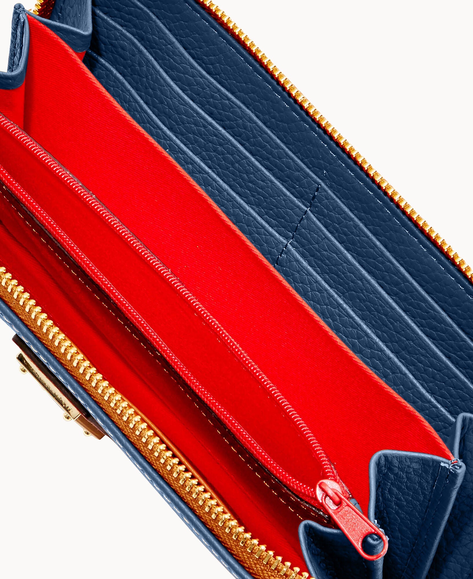 Pebble Grain Large Zip Around Wristlet