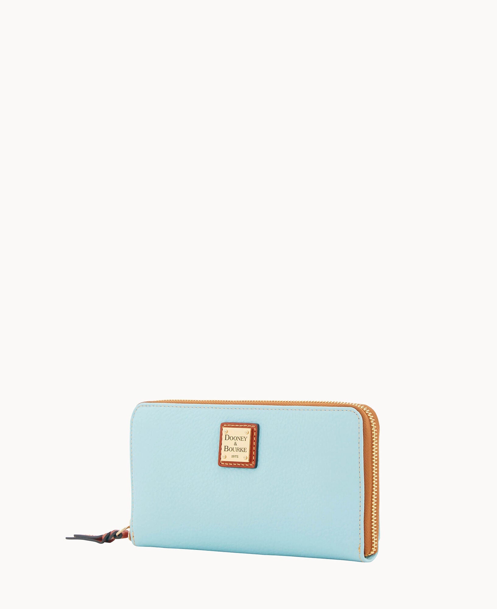 Pebble Grain Large Zip Around Wristlet