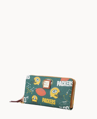 NFL Packers Large Zip Around Wristlet