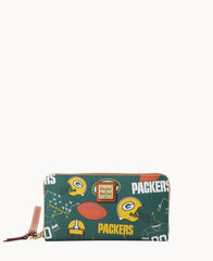 NFL Packers Large Zip Around Wristlet