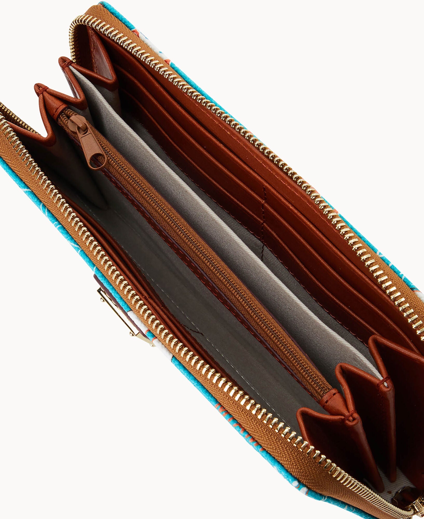 NFL Dolphins Large Zip Around Wristlet