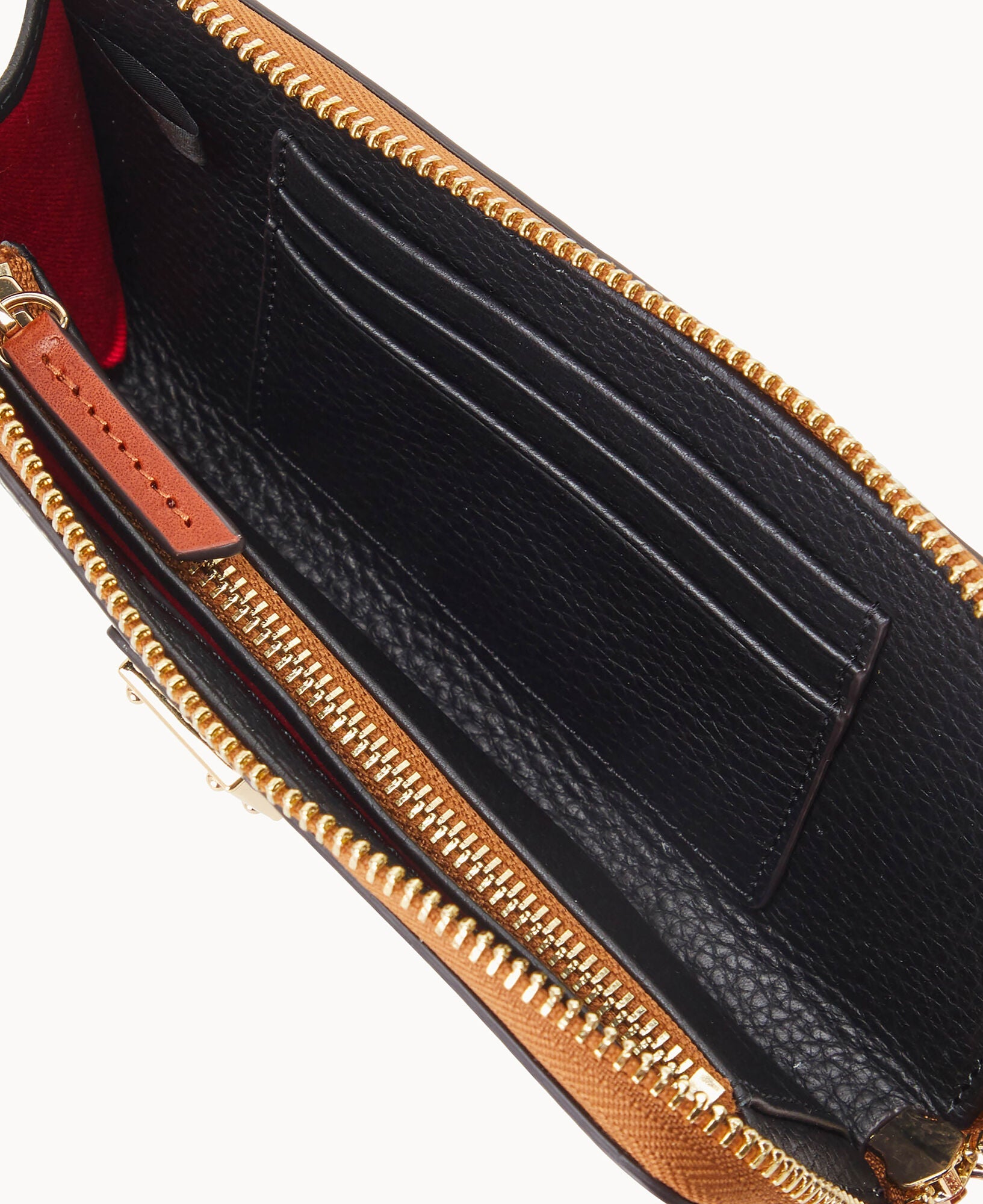 Pebble Grain Folded Zip Wristlet