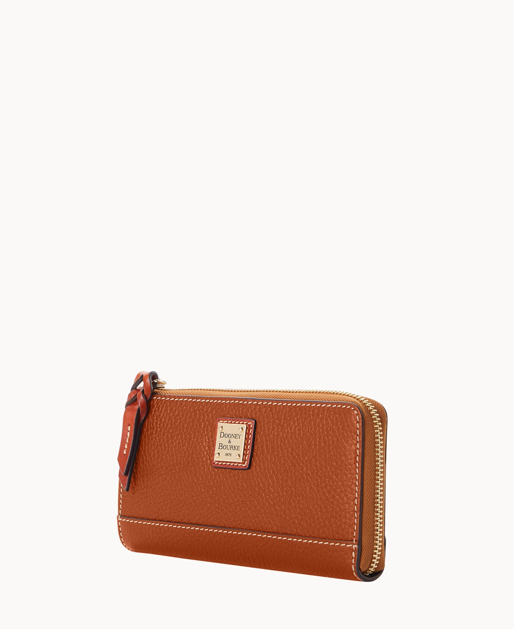 Pebble Grain Folded Zip Wristlet