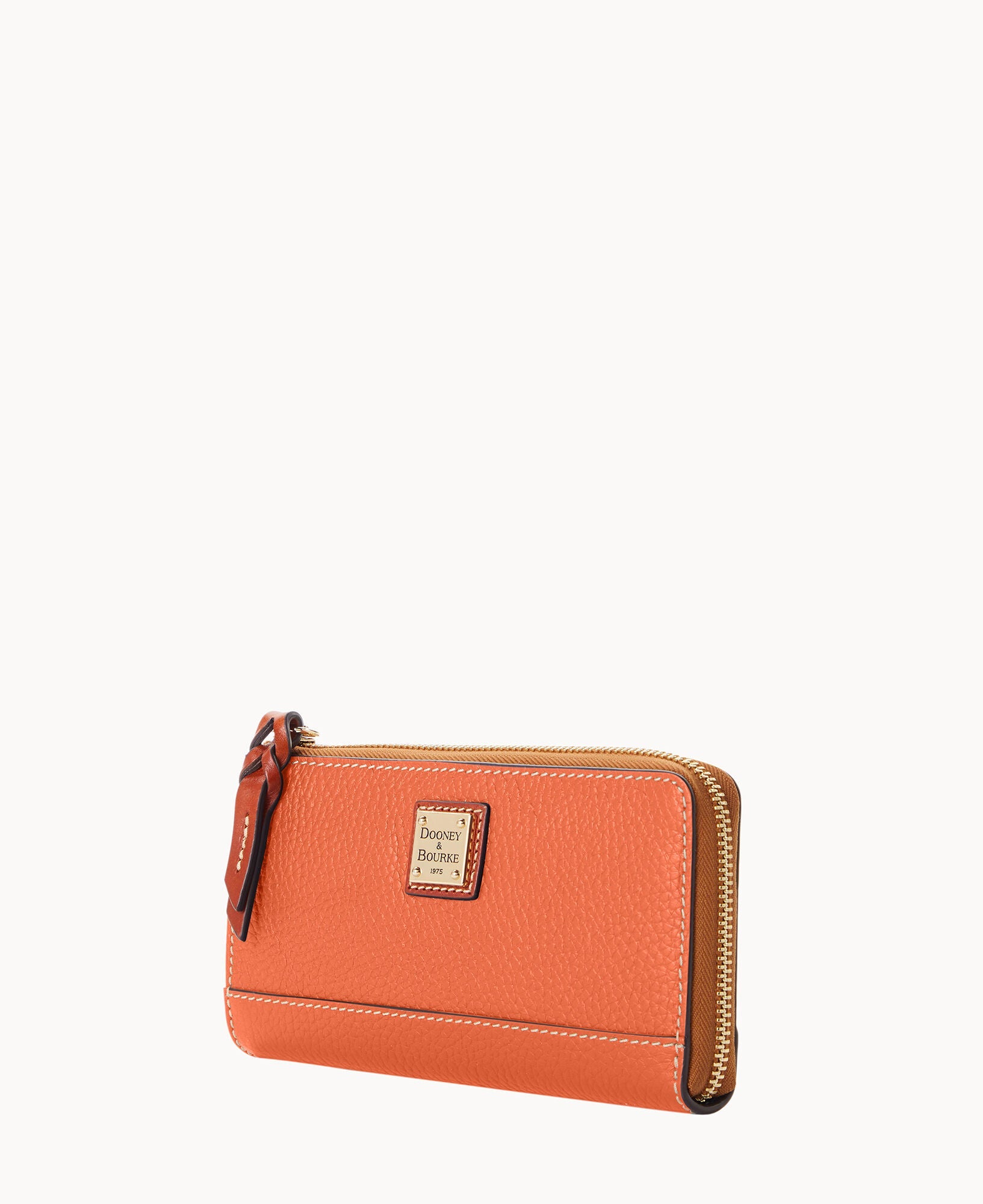 Pebble Grain Folded Zip Wristlet