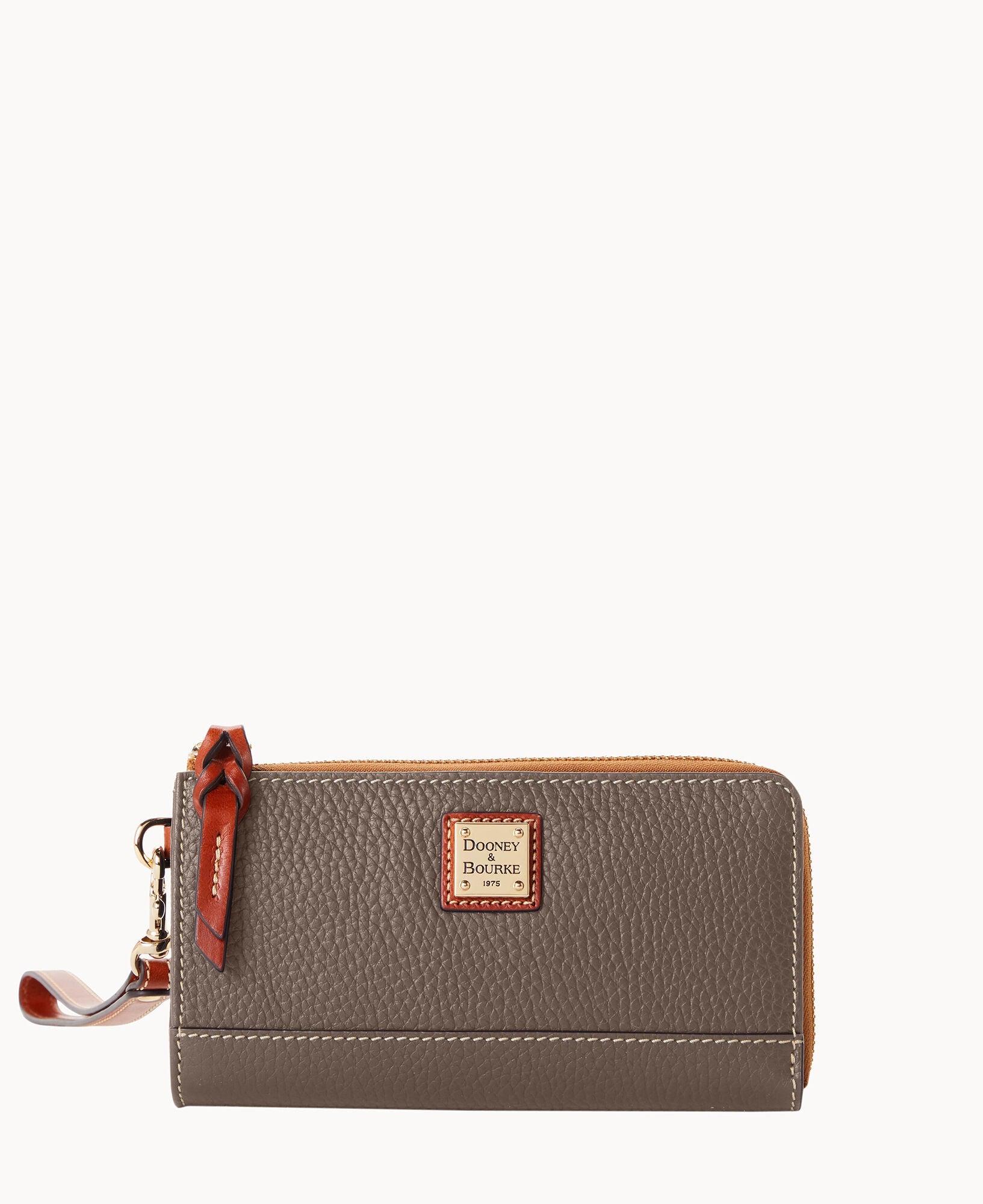 Pebble Grain Folded Zip Wristlet