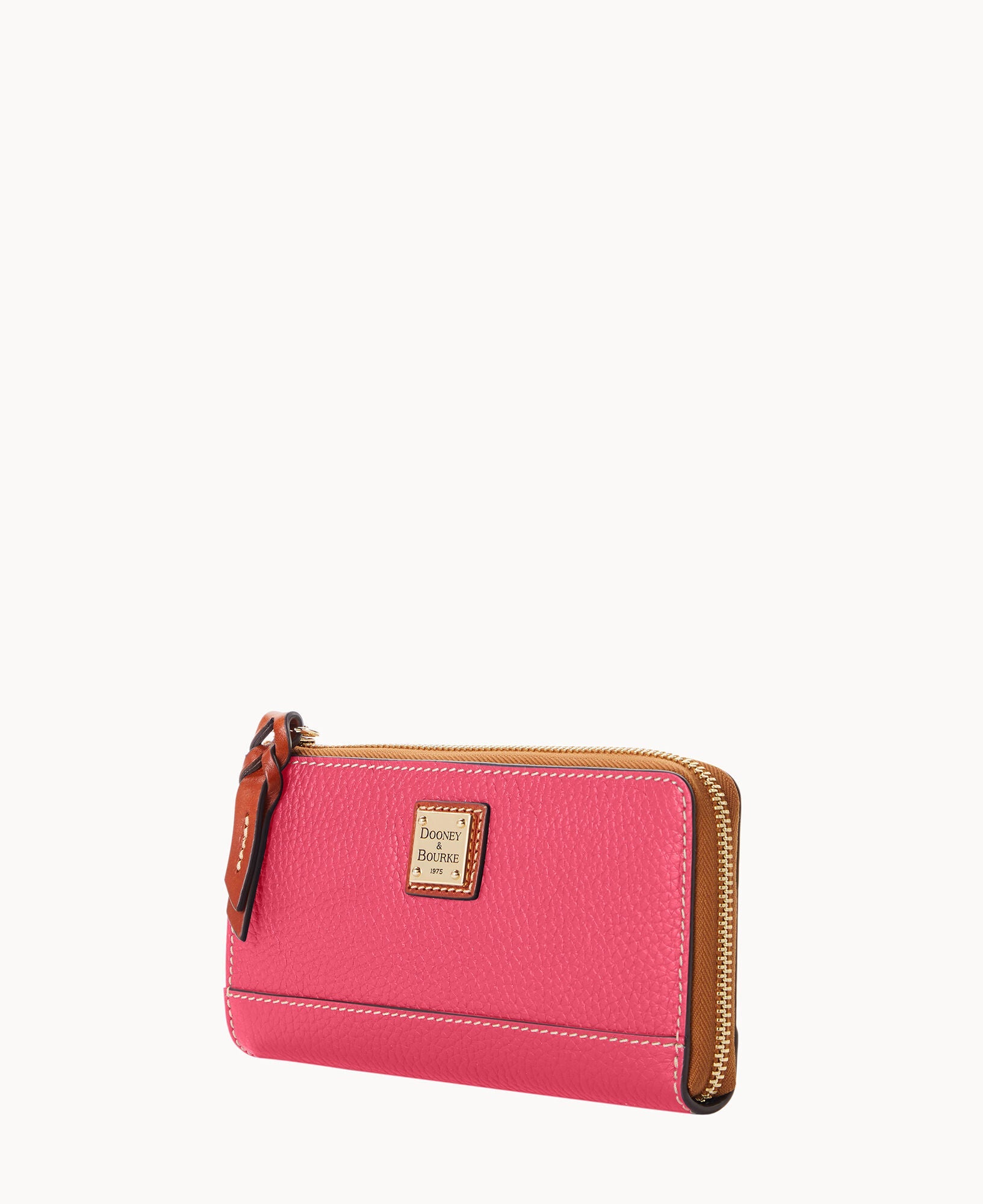 Pebble Grain Folded Zip Wristlet