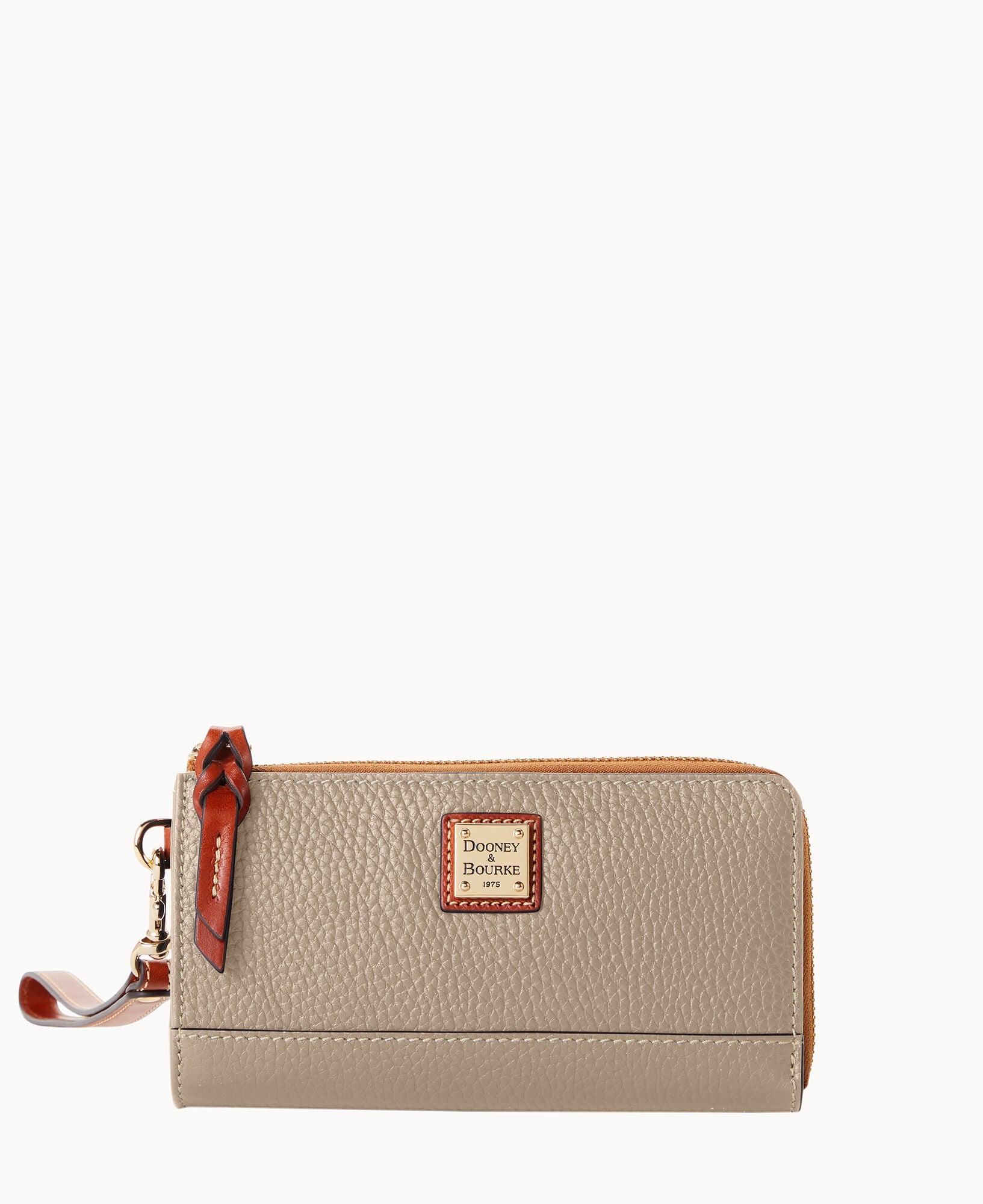 Pebble Grain Folded Zip Wristlet