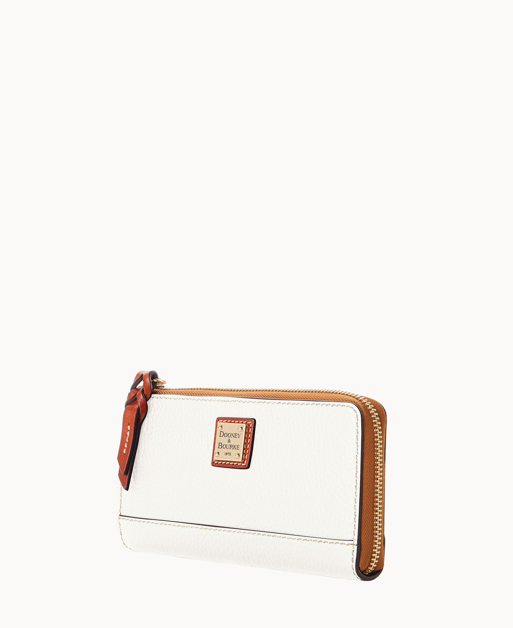 Pebble Grain Folded Zip Wristlet