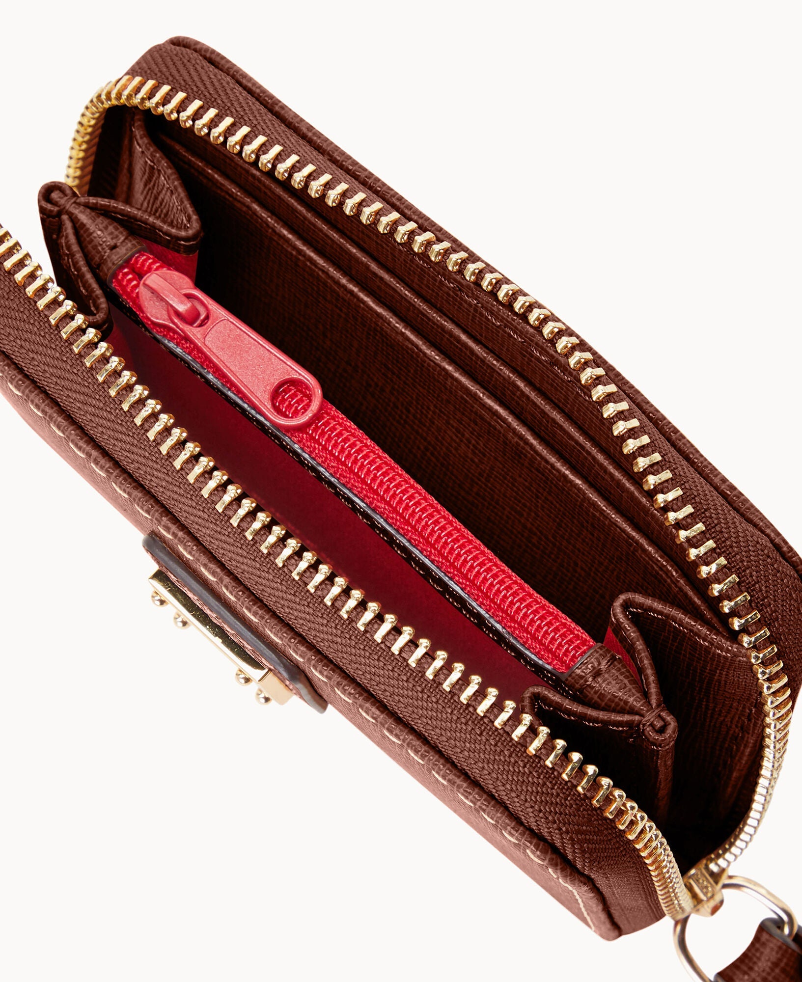 Saffiano Large Zip Around Credit Card Case