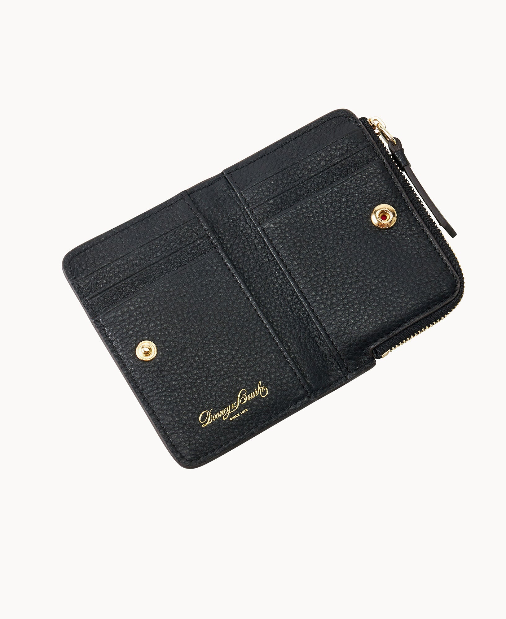 Pebble Grain Zip Credit Card Wallet 12