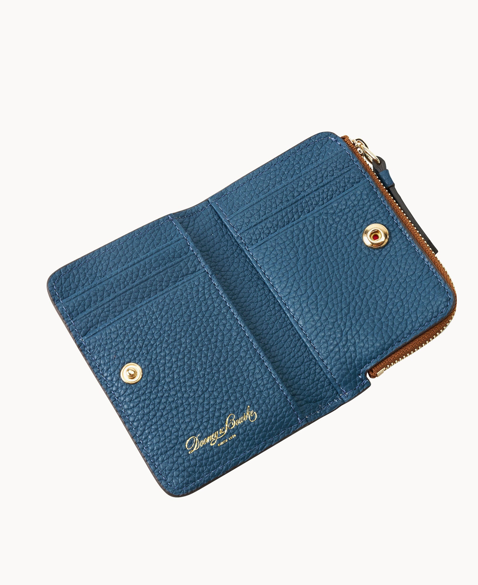 Pebble Grain Zip Credit Card Wallet 12