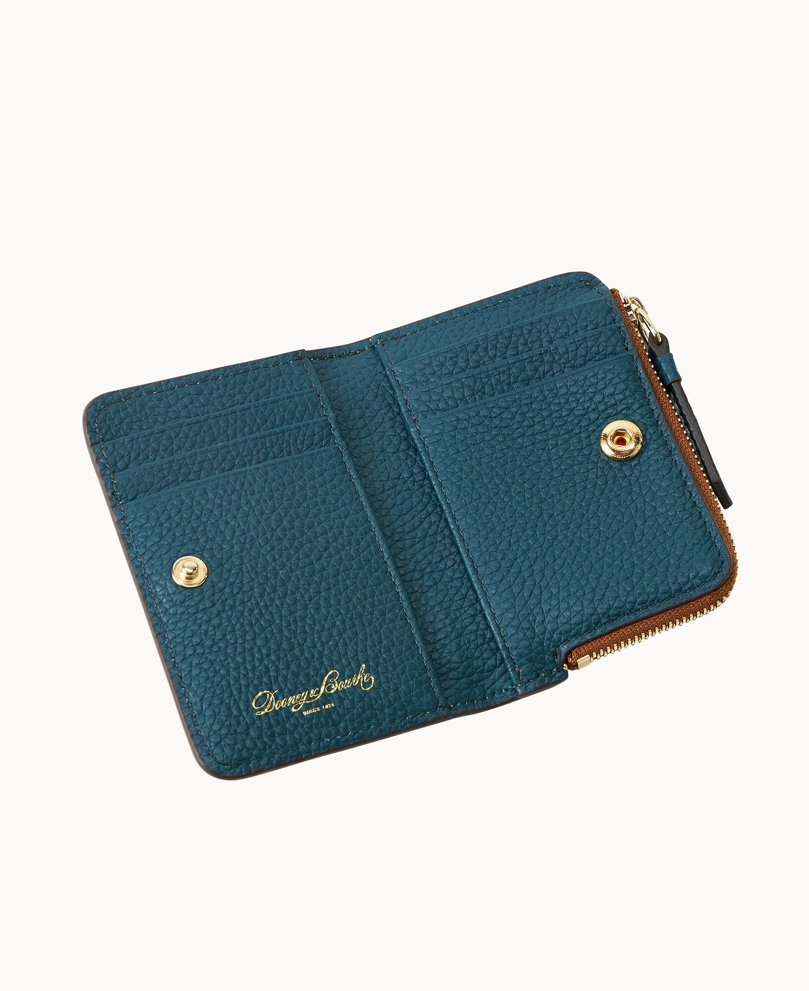 Pebble Grain Zip Credit Card Wallet 12