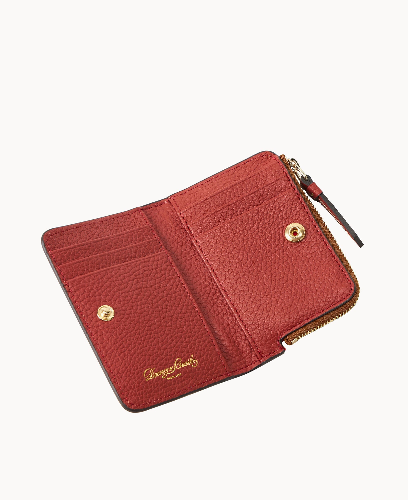 Pebble Grain Zip Credit Card Wallet 12