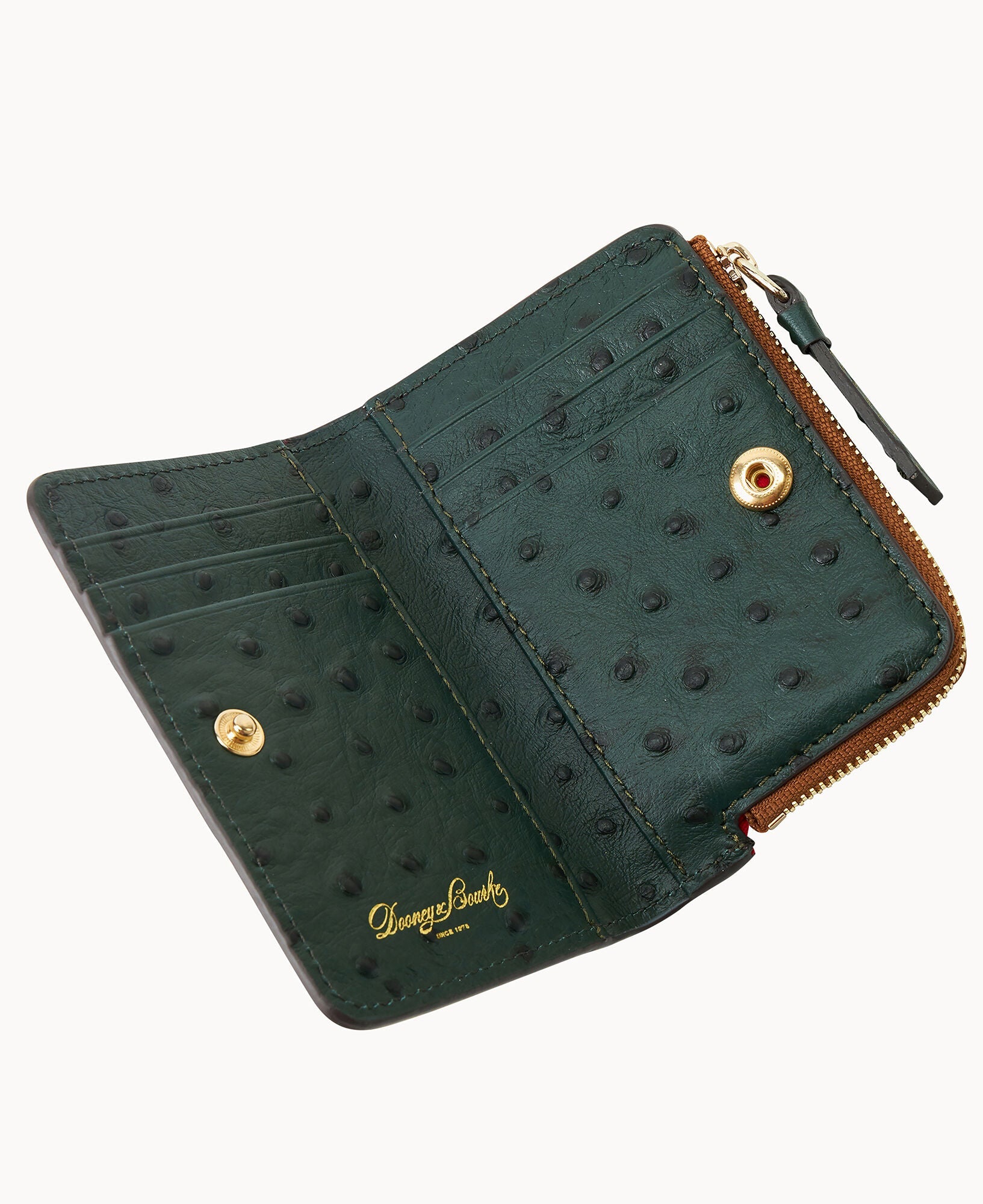 Ostrich Zip Credit Card Wallet 12