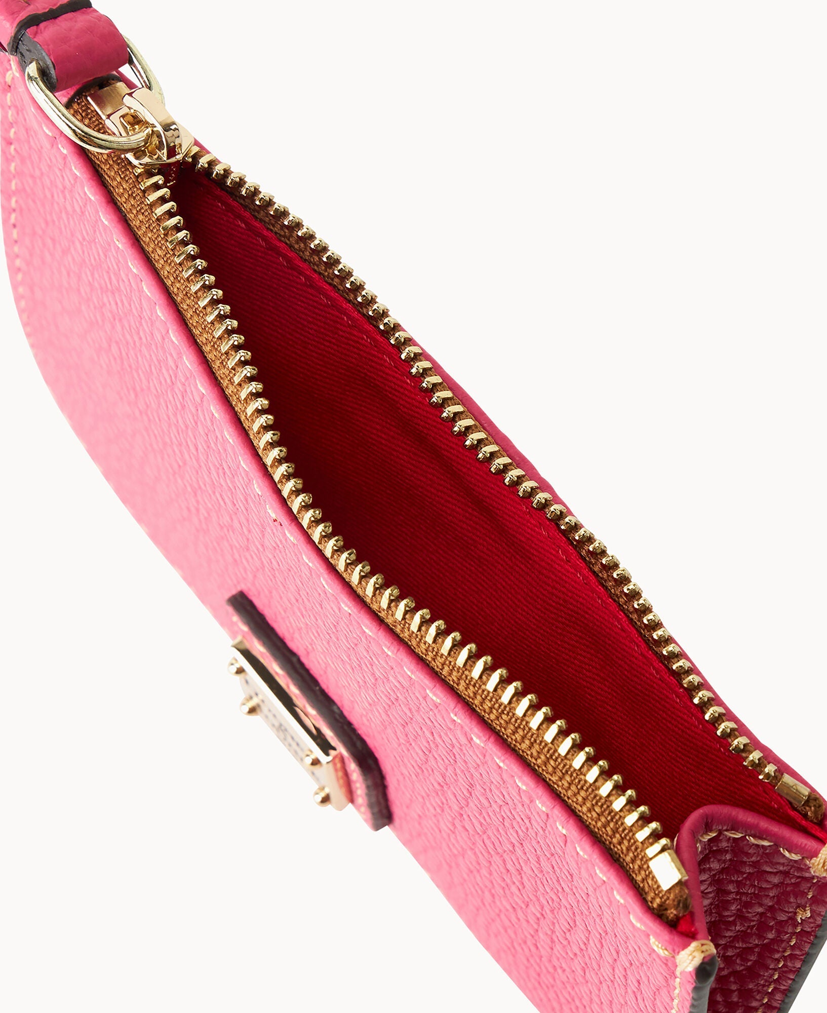 Pebble Grain Zip Credit Card Case