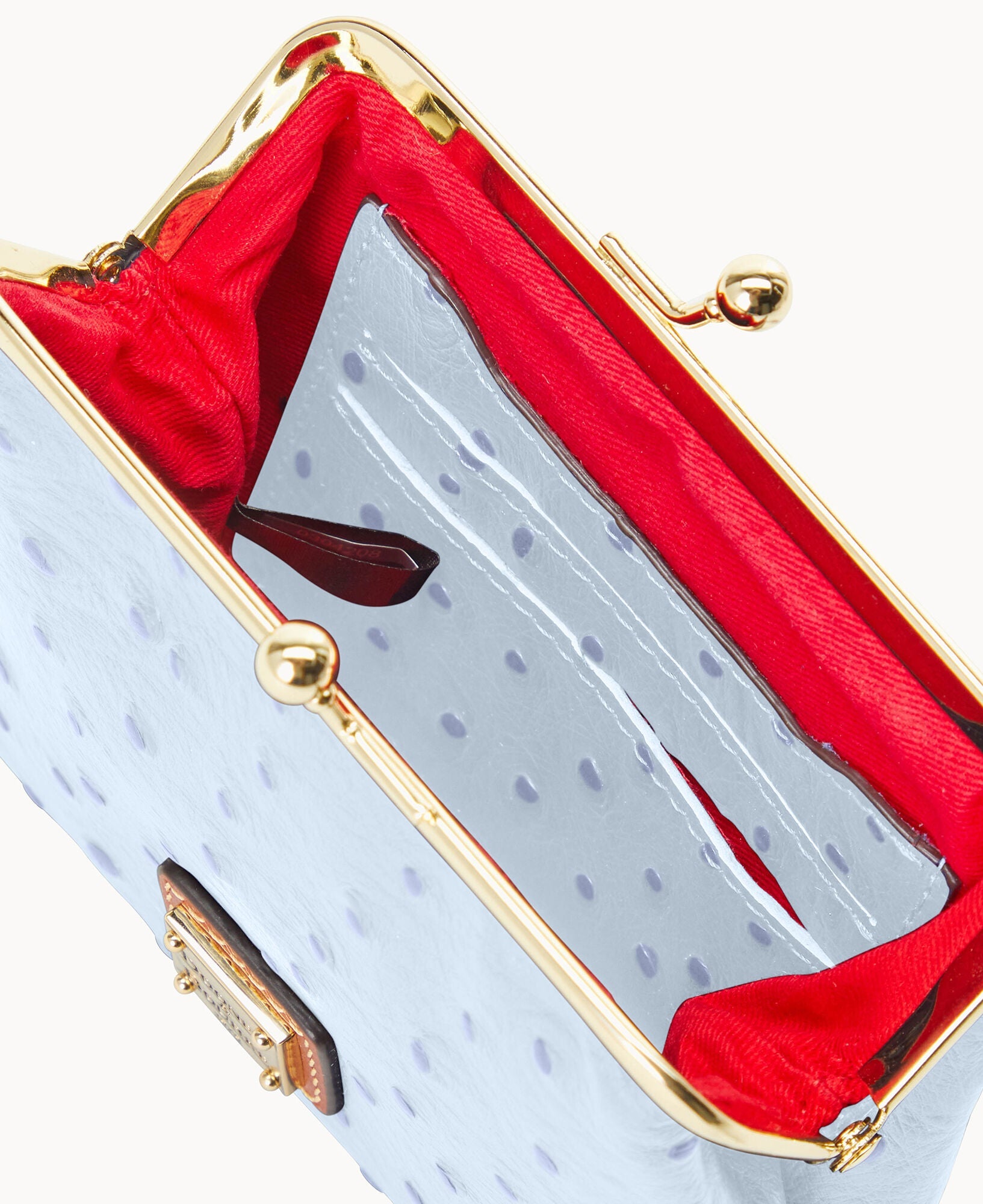 Ostrich Large Framed Purse