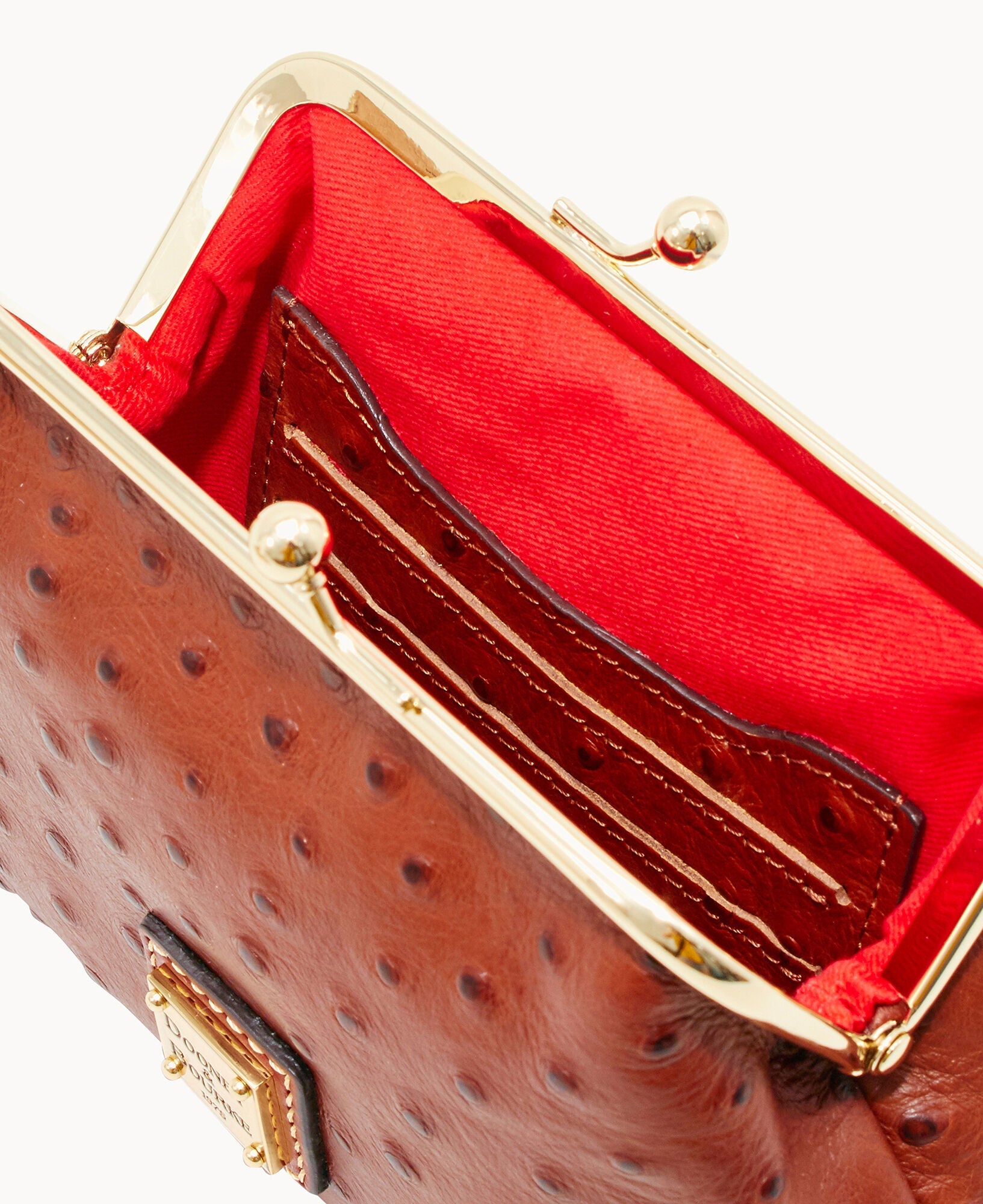 Ostrich Large Framed Purse