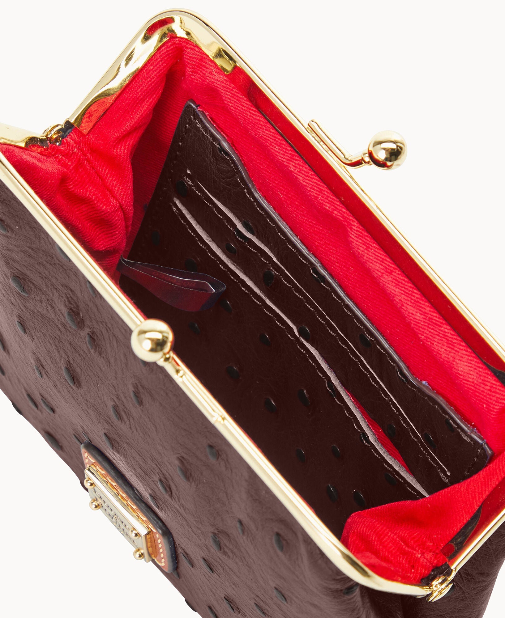 Ostrich Large Framed Purse