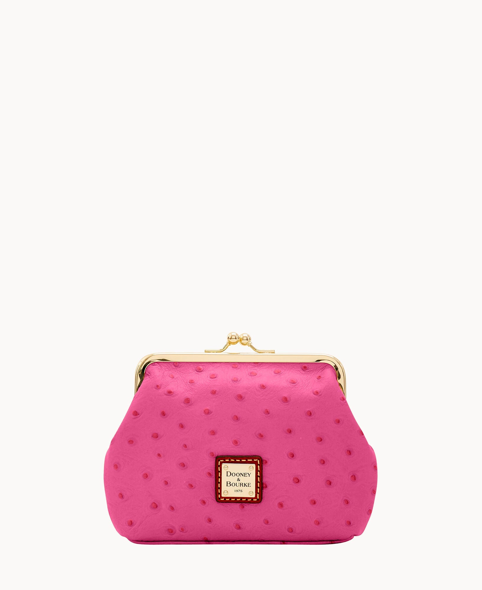 Ostrich Large Framed Purse