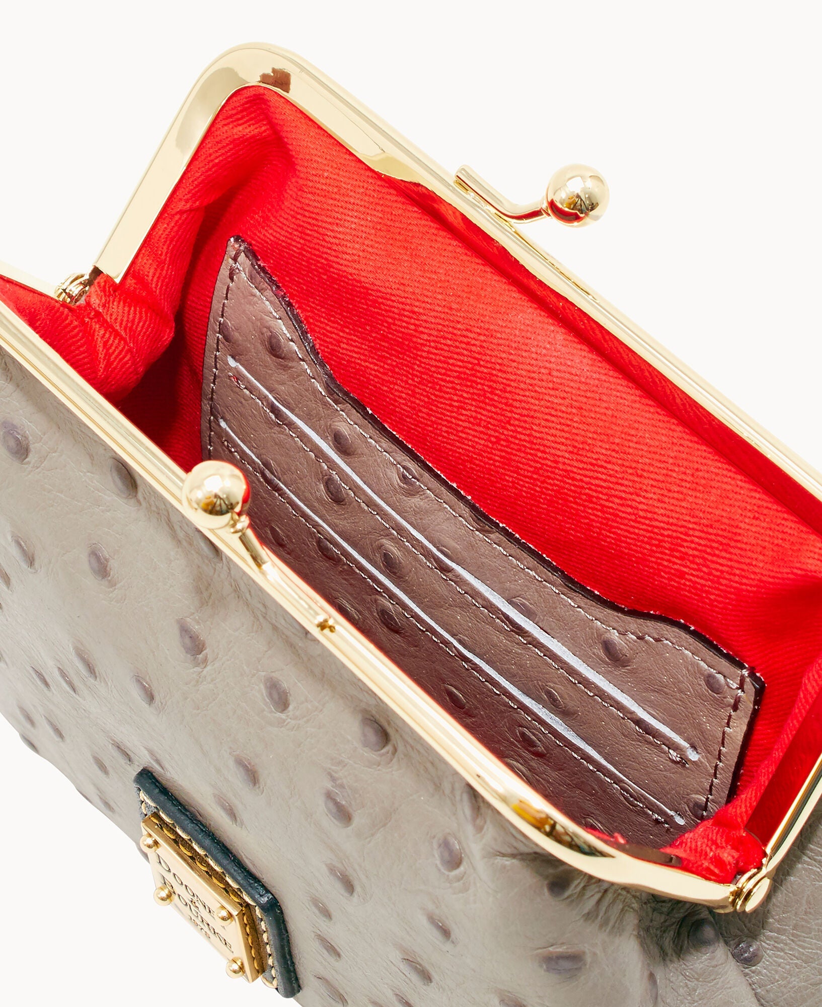 Ostrich Large Framed Purse