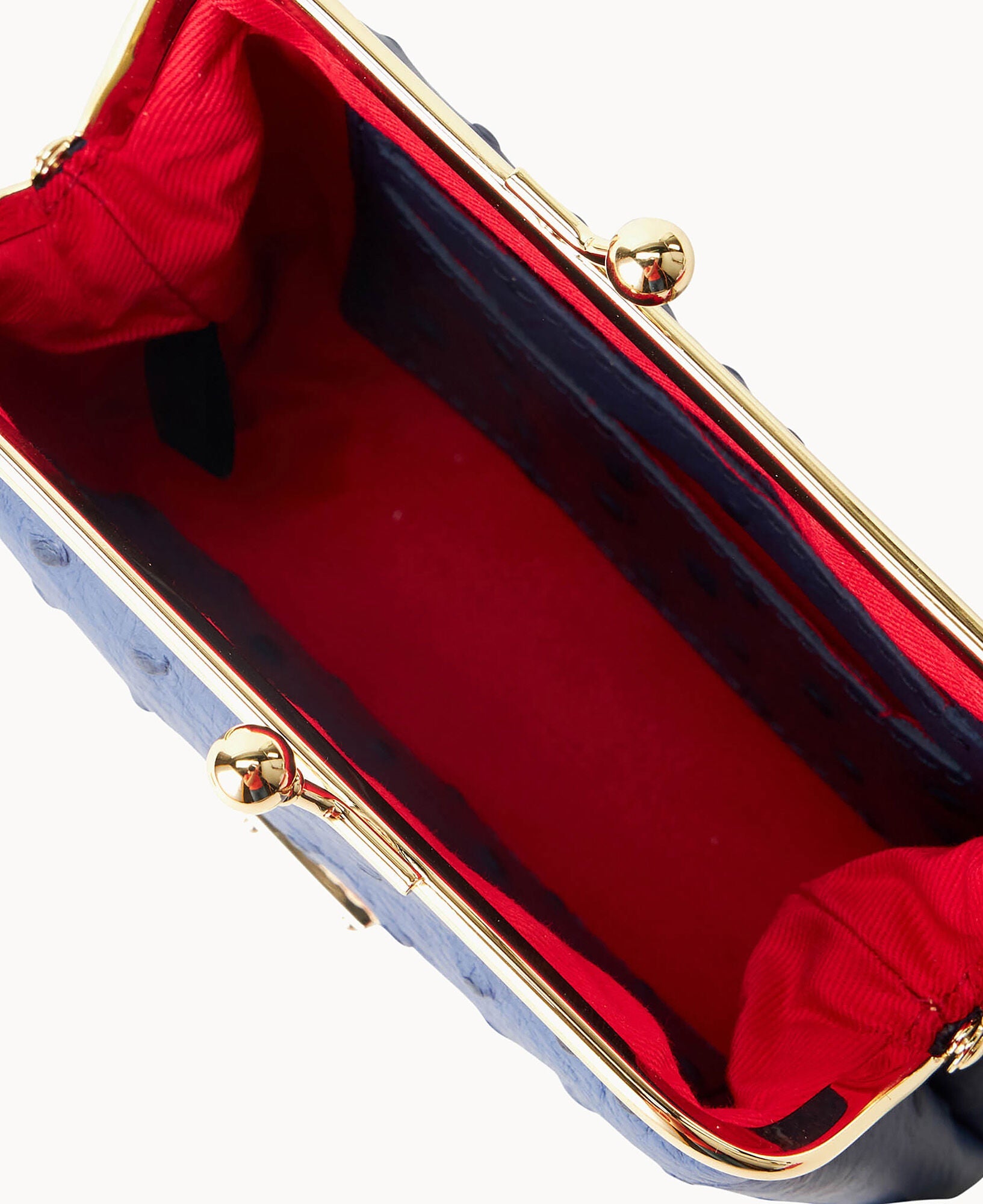 Ostrich Large Framed Purse