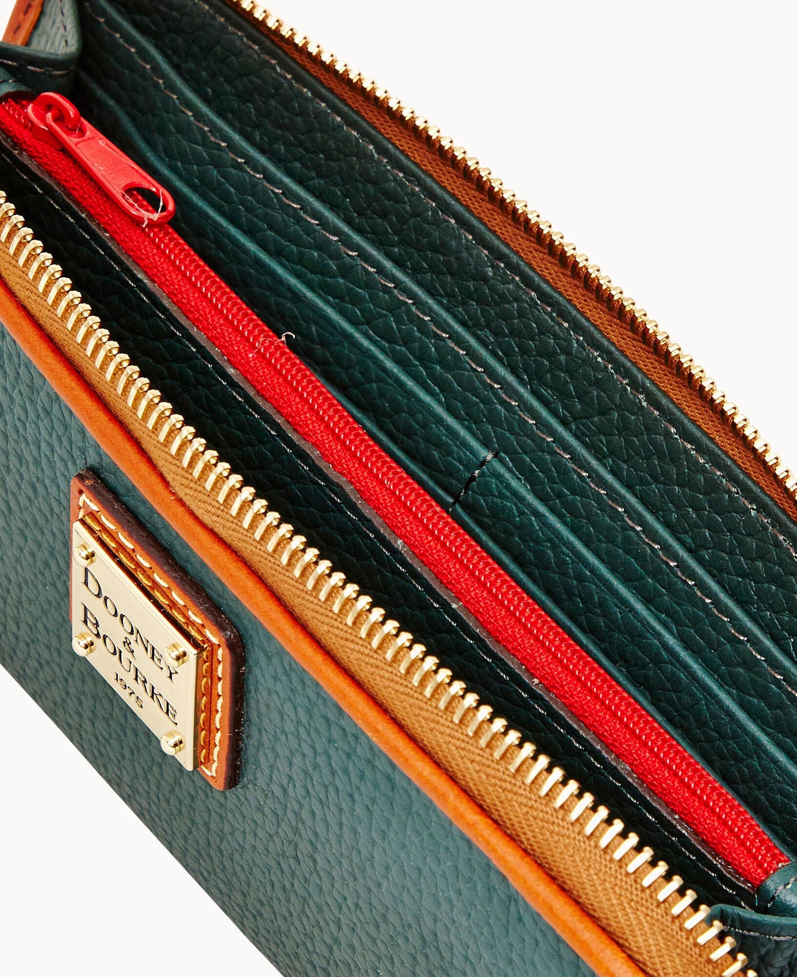 Pebble Grain Zip Clutch