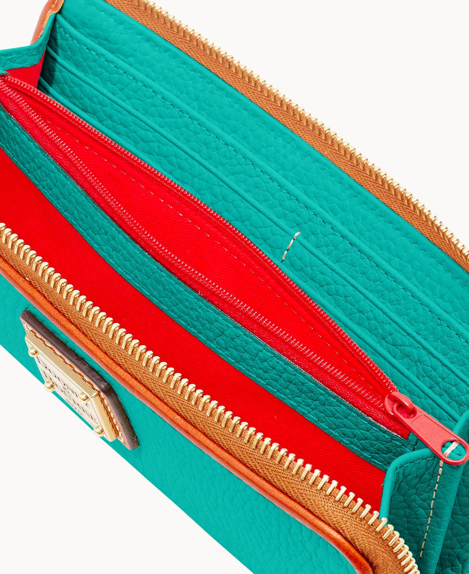 Pebble Grain Zip Clutch