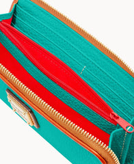 Pebble Grain Zip Clutch